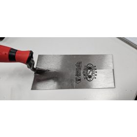   Keskeny trapéz kanál "SUPER PROFI" 140 mm INOX, 2K nyéllel