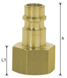 Csatlakozó 1/4" belső  menetes/ gyorscsatlakozó